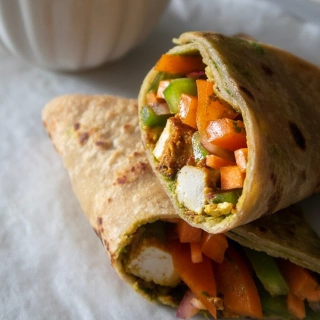 Paneer Tikka Roll.
