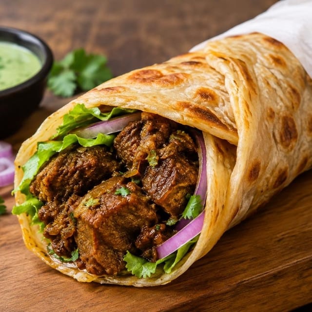 Lamb Bhuna Roll.