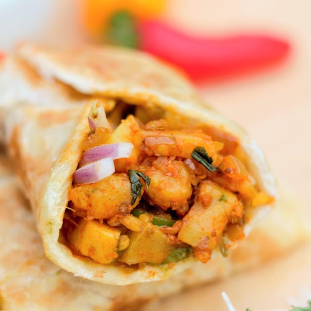 Chatpata Aloo Roll.